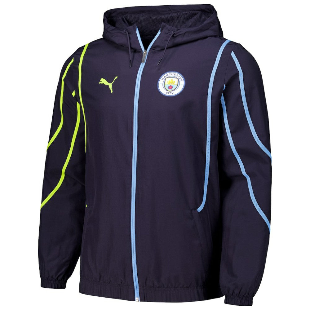 Manchester City 2024/25 Pre-Match Anthem dryCELL Full-Zip Hoodie Jacket - Puma Navy