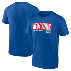 NHL Blue New York Rangers Fanatics Blocked Out T-Shirt
