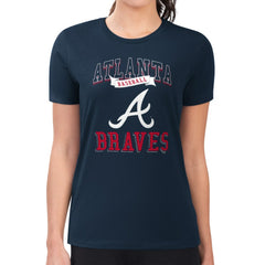 MLB Atlanta Braves G-III 4Her by Carl Banks Women's Super-Slim Fit Lightweight Team Logo Graphic T-Shirt