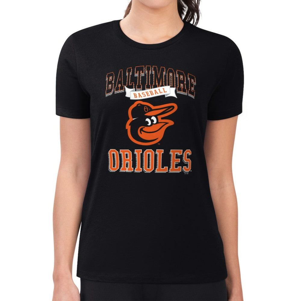 MLB Baltimore Orioles G-III 4Her by Carl Banks Women's Super-Slim Fit Lightweight Team Logo Graphic T-Shirt