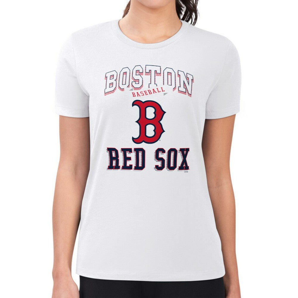 MLB Boston Red Sox G-III 4Her by Carl Banks Women's Super-Slim Fit Lightweight Team Logo Graphic T-Shirt