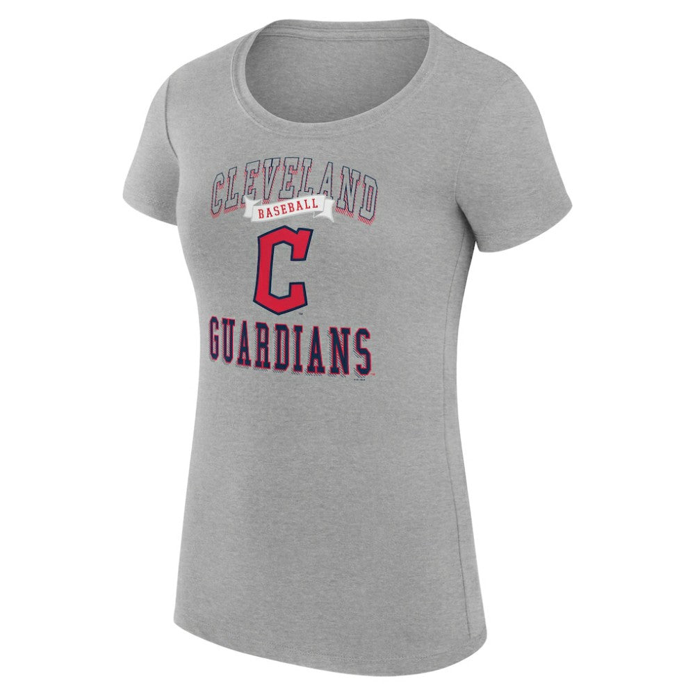 MLB Cleveland Guardians G-III 4Her by Carl Banks Women's Super-Slim Fit Lightweight Team Logo Graphic T-Shirt