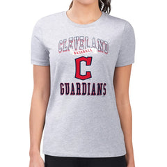 MLB Cleveland Guardians G-III 4Her by Carl Banks Women's Super-Slim Fit Lightweight Team Logo Graphic T-Shirt