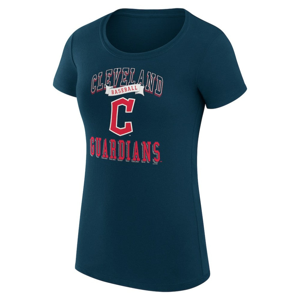 MLB Cleveland Guardians G-III 4Her by Carl Banks Women's Super-Slim Fit Lightweight Team Logo Graphic T-Shirt