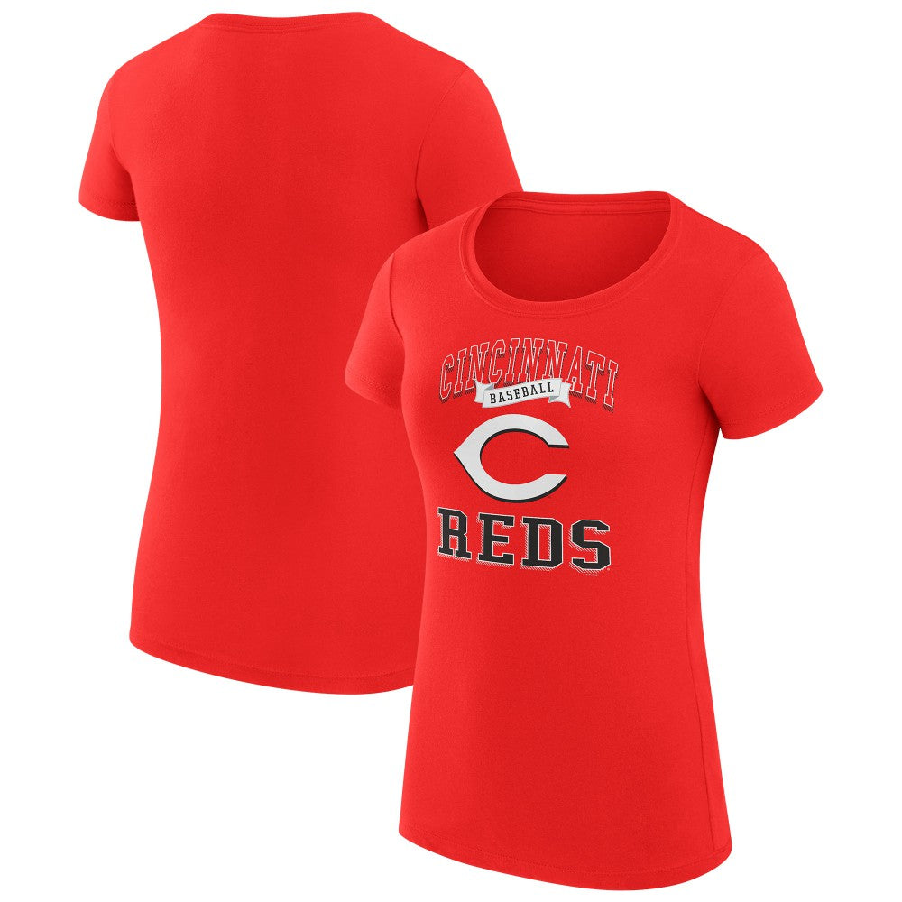 MLB Cincinnati Reds G-III 4Her by Carl Banks Women's Super-Slim Fit Lightweight Team Logo Graphic T-Shirt