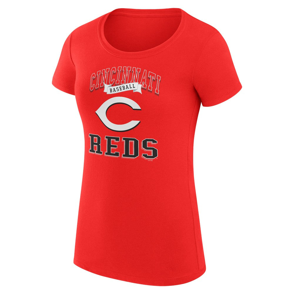 MLB Cincinnati Reds G-III 4Her by Carl Banks Women's Super-Slim Fit Lightweight Team Logo Graphic T-Shirt