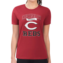 MLB Cincinnati Reds G-III 4Her by Carl Banks Women's Super-Slim Fit Lightweight Team Logo Graphic T-Shirt