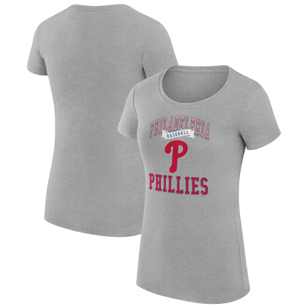 MLB Philadelphia Phillies G-III 4Her by Carl Banks Women's Super-Slim Fit Lightweight Team Logo Graphic T-Shirt