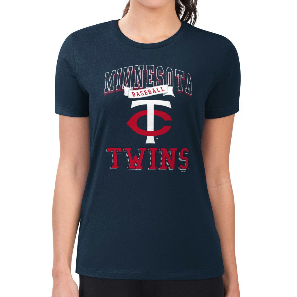 MLB Minnesota Twins G-III 4Her by Carl Banks Women's Super-Slim Fit Lightweight Team Logo Graphic T-Shirt