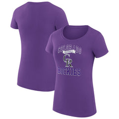 MLB Colorado Rockies G-III 4Her by Carl Banks Women's Super-Slim Fit Lightweight Team Logo Graphic T-Shirt