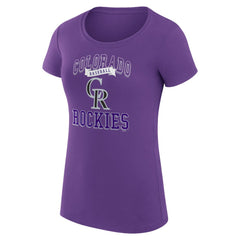 MLB Colorado Rockies G-III 4Her by Carl Banks Women's Super-Slim Fit Lightweight Team Logo Graphic T-Shirt