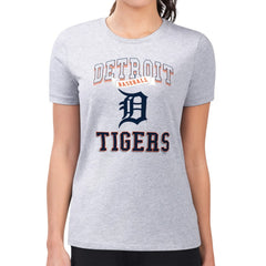 MLB Detroit Tigers G-III 4Her by Carl Banks Women's Super-Slim Fit Lightweight Team Logo Graphic T-Shirt