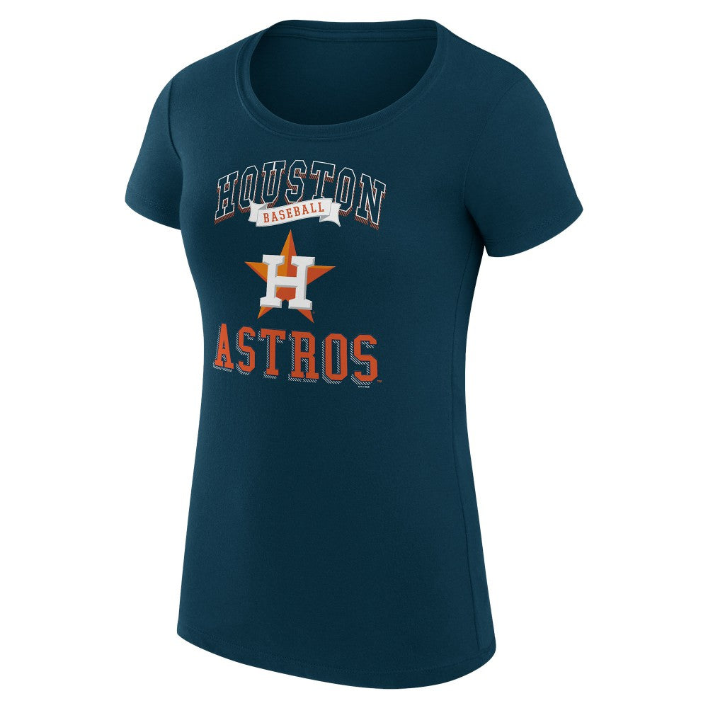 MLB Houston Astros G-III 4Her by Carl Banks Women's Super-Slim Fit Lightweight Team Logo Graphic T-Shirt