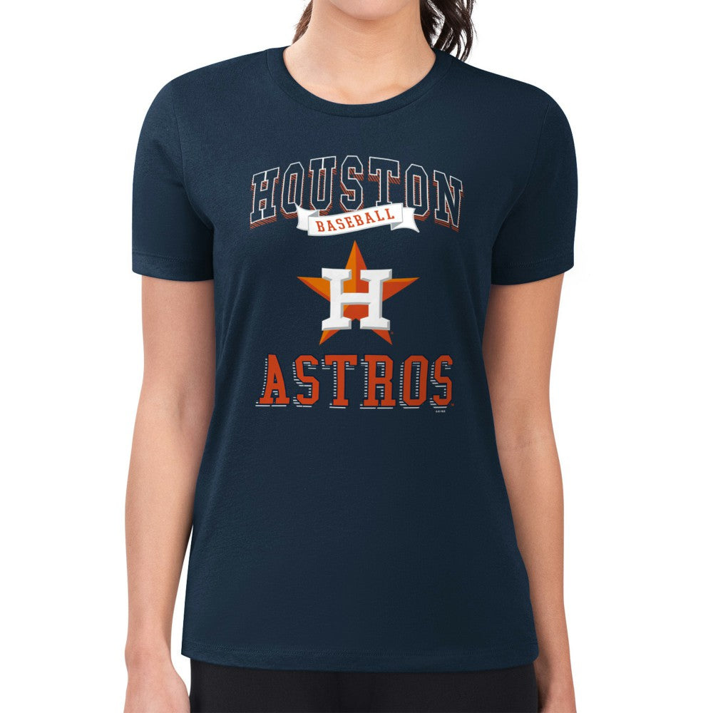 MLB Houston Astros G-III 4Her by Carl Banks Women's Super-Slim Fit Lightweight Team Logo Graphic T-Shirt