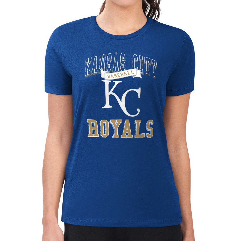 MLB Kansas City Royals G-III 4Her by Carl Banks Women's Super-Slim Fit Lightweight Team Logo Graphic T-Shirt
