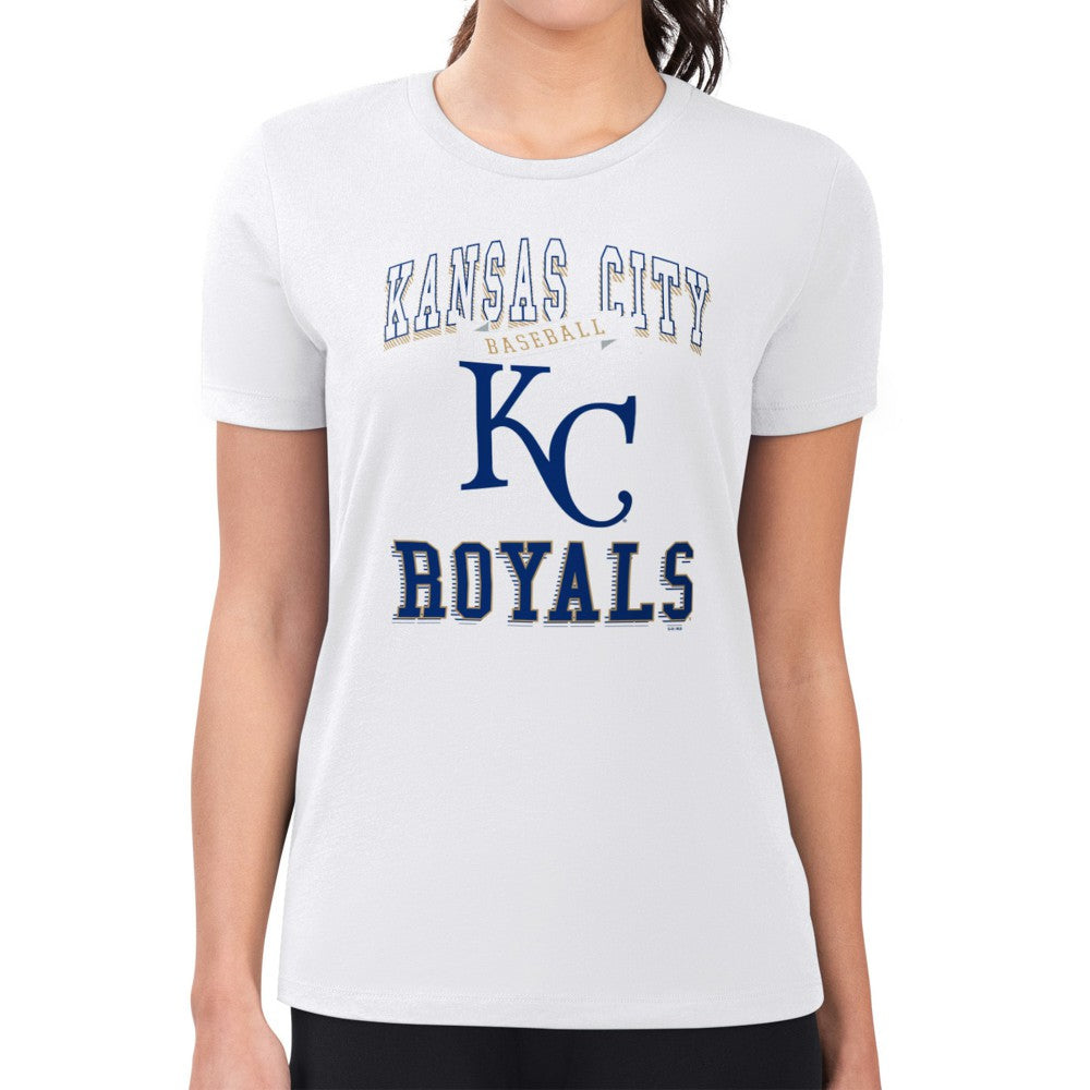 MLB Kansas City Royals G-III 4Her by Carl Banks Women's Super-Slim Fit Lightweight Team Logo Graphic T-Shirt