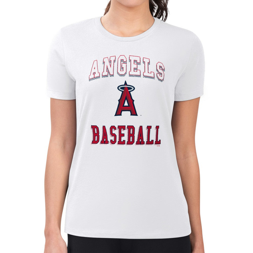 MLB Los Angeles Angels G-III 4Her by Carl Banks Women's Super-Slim Fit Lightweight Team Logo Graphic T-Shirt