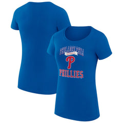 MLB Philadelphia Phillies G-III 4Her by Carl Banks Women's Super-Slim Fit Lightweight Team Logo Graphic T-Shirt