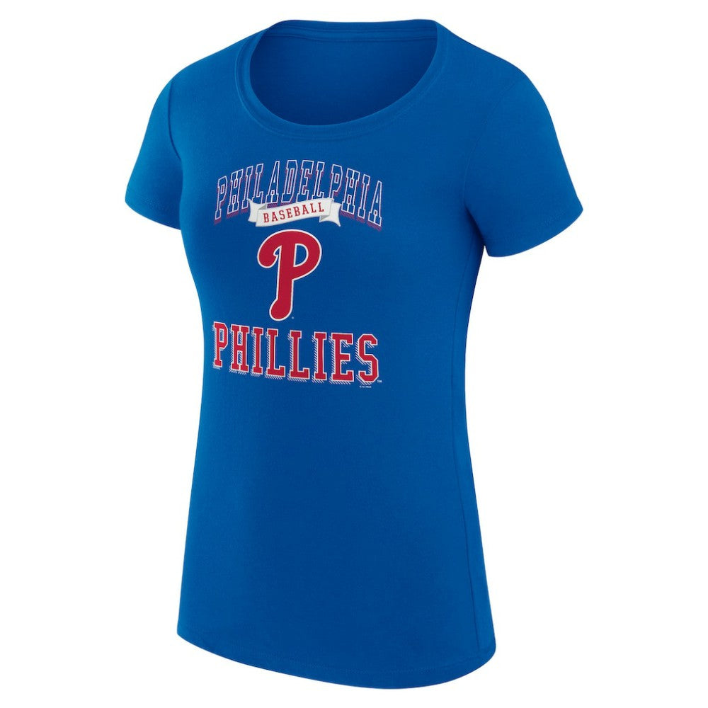 MLB Philadelphia Phillies G-III 4Her by Carl Banks Women's Super-Slim Fit Lightweight Team Logo Graphic T-Shirt