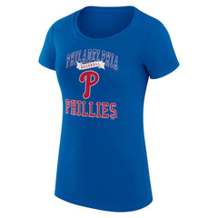 MLB Philadelphia Phillies G-III 4Her by Carl Banks Women's Super-Slim Fit Lightweight Team Logo Graphic T-Shirt