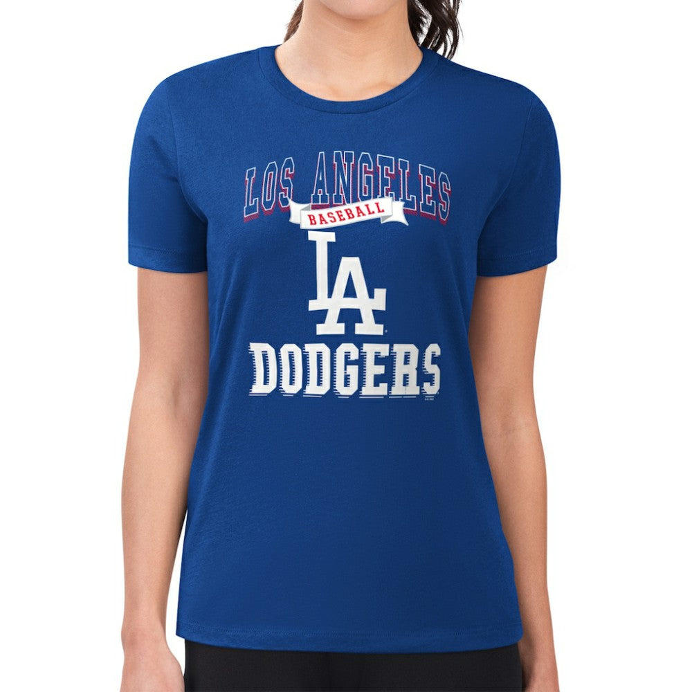MLB Los Angeles Dodgers G-III 4Her by Carl Banks Women's Super-Slim Fit Lightweight Team Logo Graphic T-Shirt