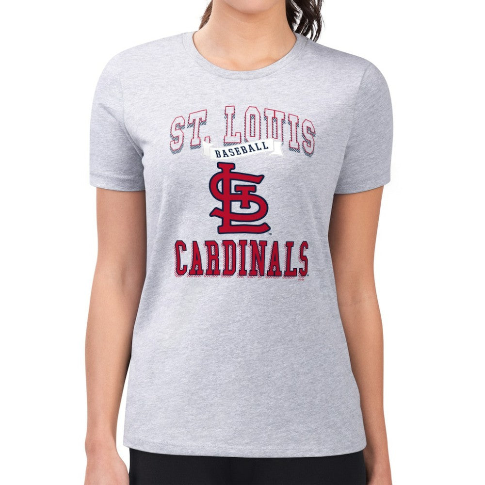 MLB St. Louis Cardinals G-III 4Her by Carl Banks Women's Super-Slim Fit Lightweight Team Logo Graphic T-Shirt