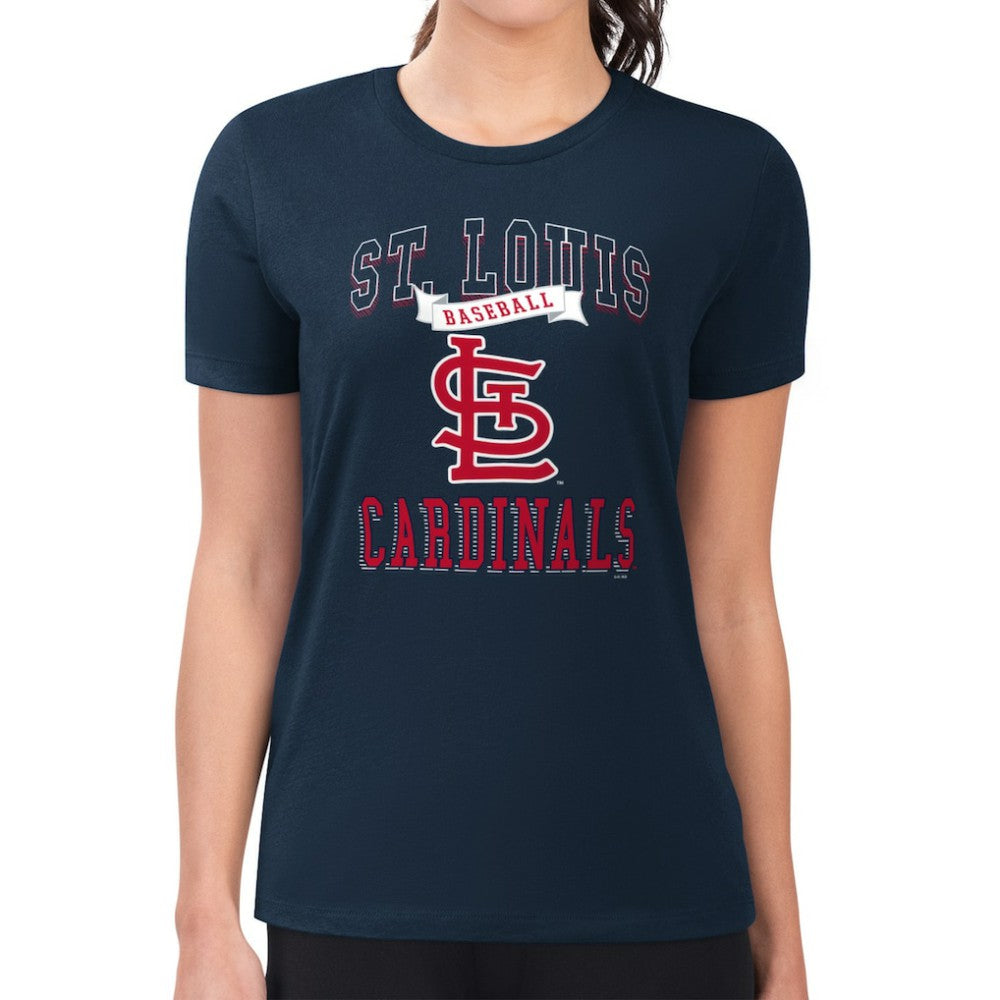 MLB St. Louis Cardinals G-III 4Her by Carl Banks Women's Super-Slim Fit Lightweight Team Logo Graphic T-Shirt