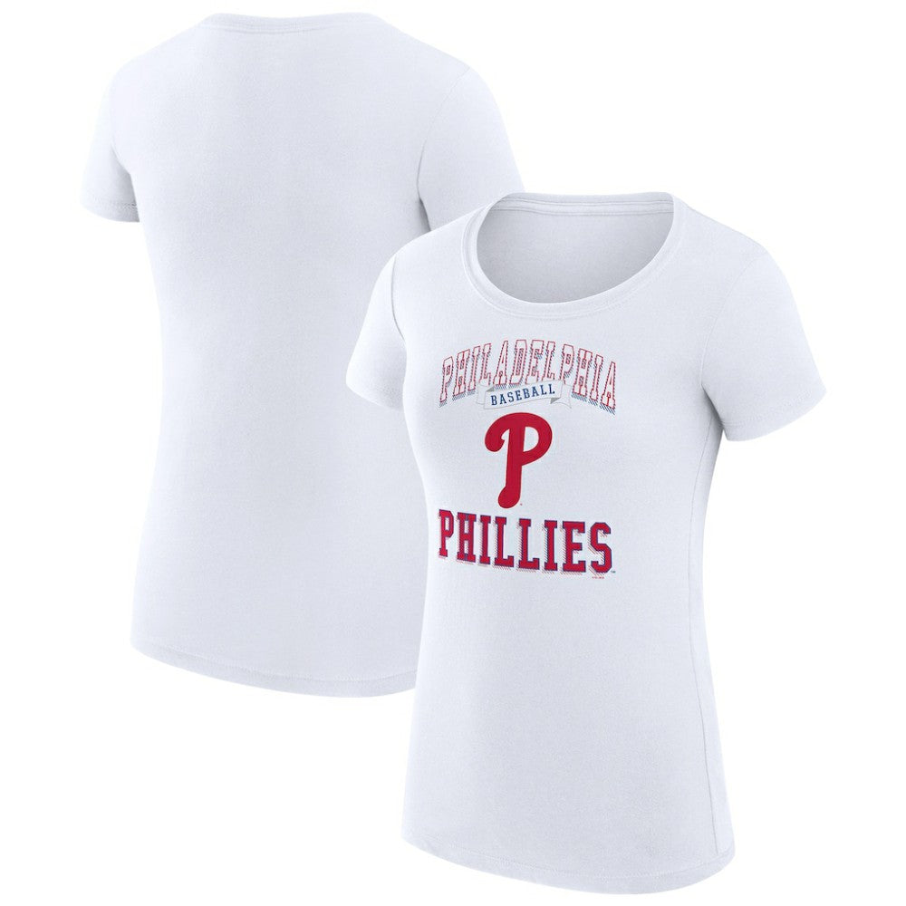 MLB Philadelphia Phillies G-III 4Her by Carl Banks Women's Super-Slim Fit Lightweight Team Logo Graphic T-Shirt