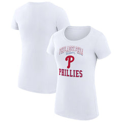 MLB Philadelphia Phillies G-III 4Her by Carl Banks Women's Super-Slim Fit Lightweight Team Logo Graphic T-Shirt