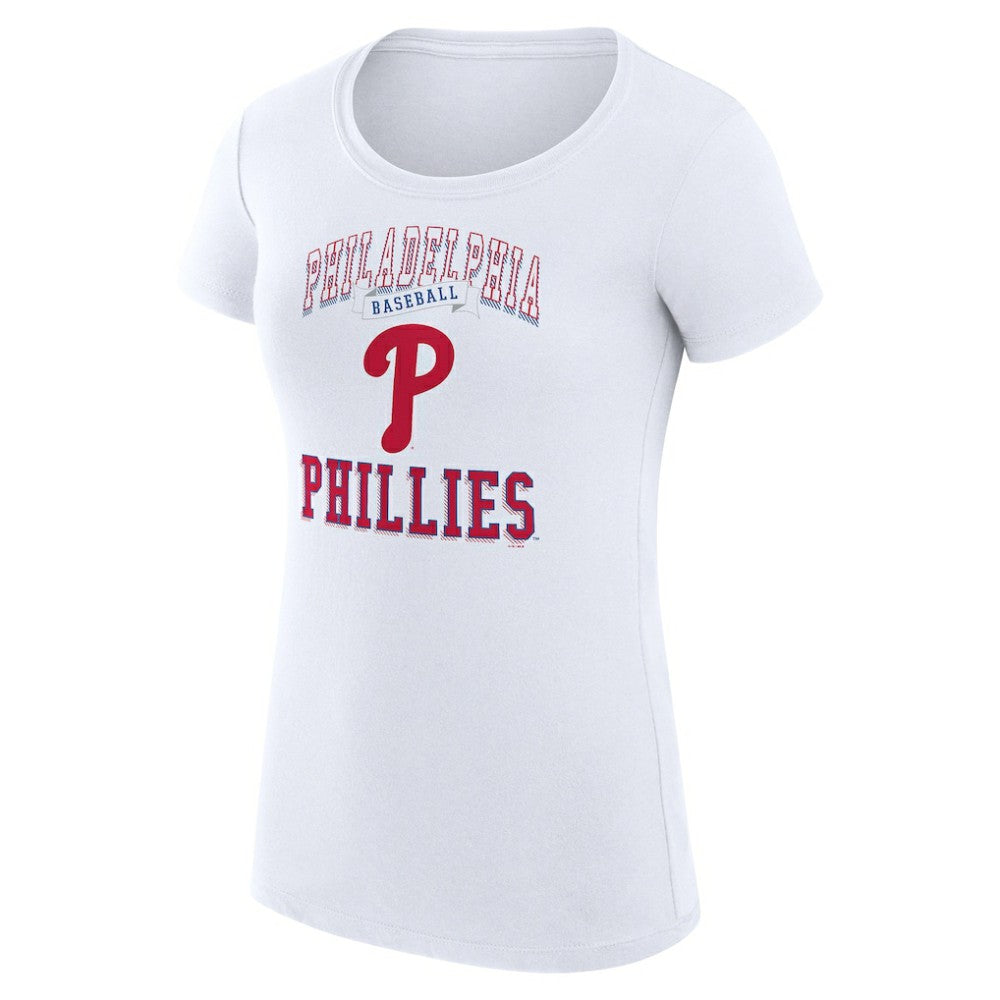 MLB Philadelphia Phillies G-III 4Her by Carl Banks Women's Super-Slim Fit Lightweight Team Logo Graphic T-Shirt