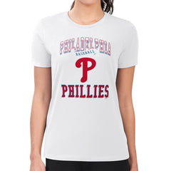 MLB Philadelphia Phillies G-III 4Her by Carl Banks Women's Super-Slim Fit Lightweight Team Logo Graphic T-Shirt