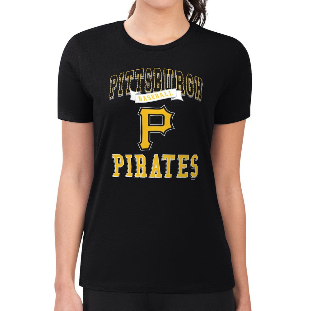 MLB Pittsburgh Pirates G-III 4Her by Carl Banks Women's Super-Slim Fit Lightweight Team Logo Graphic T-Shirt