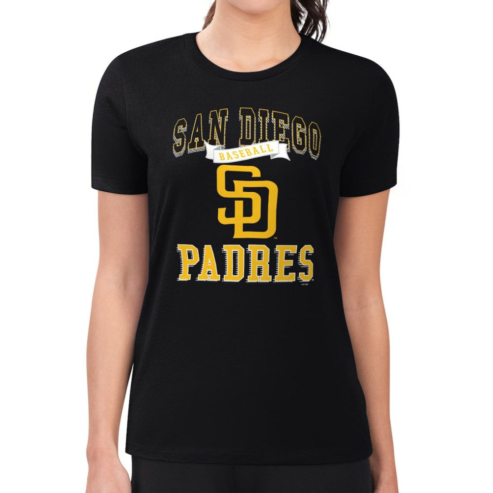 MLB San Diego Padres G-III 4Her by Carl Banks Women's Super-Slim Fit Lightweight Team Logo Graphic T-Shirt