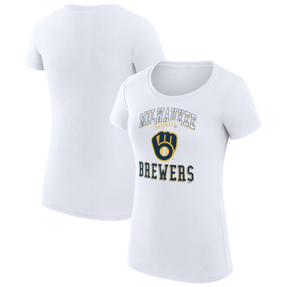 MLB Milwaukee Brewers G-III 4Her by Carl Banks Women's Super-Slim Fit Lightweight Team Logo Graphic T-Shirt