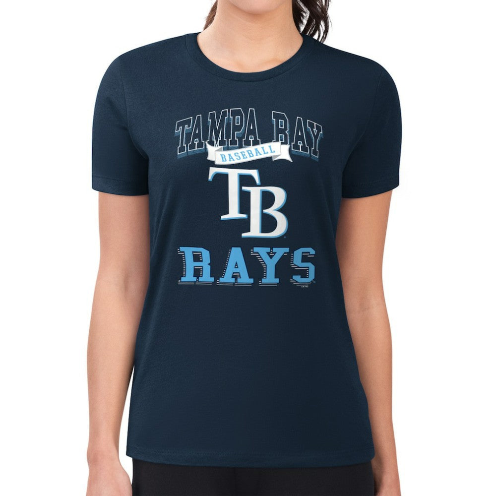 MLB Tampa Bay Rays G-III 4Her by Carl Banks Women's Super-Slim Fit Lightweight Team Logo Graphic T-Shirt
