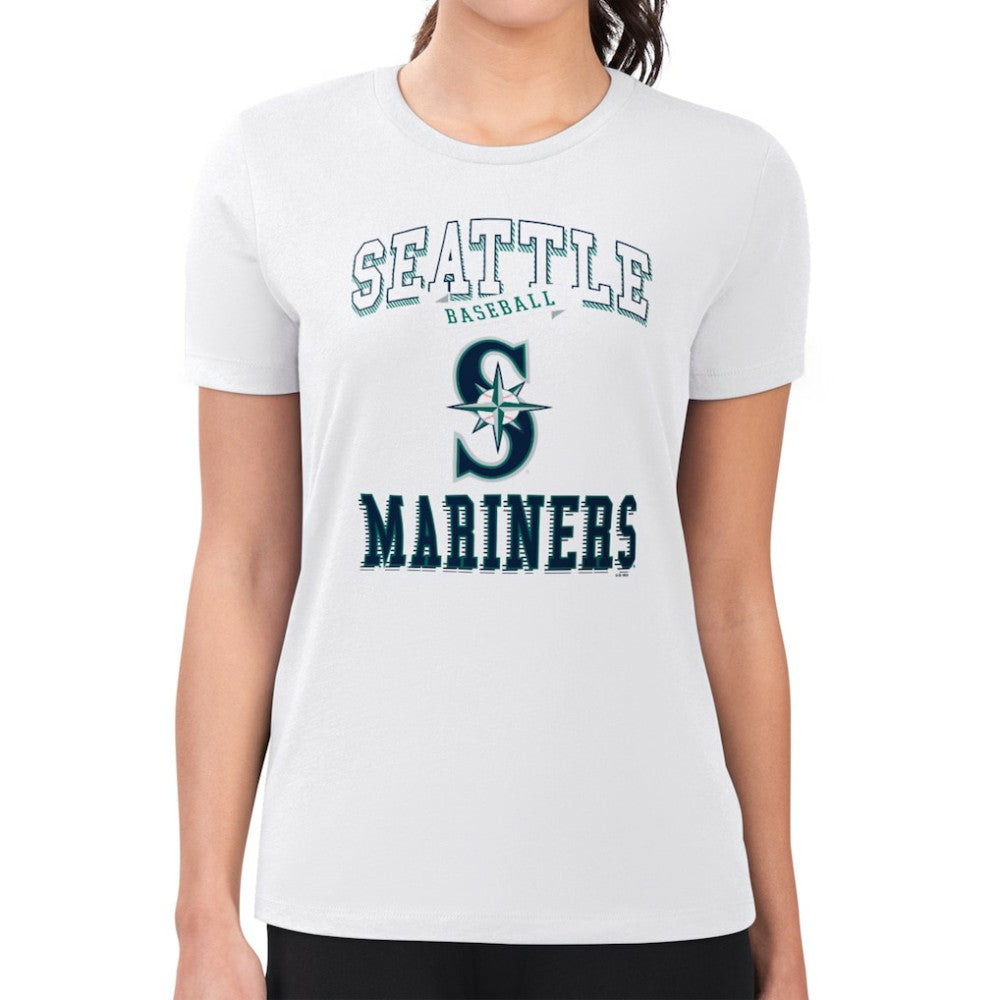 MLB Seattle Mariners G-III 4Her by Carl Banks Women's Super-Slim Fit Lightweight Team Logo Graphic T-Shirt