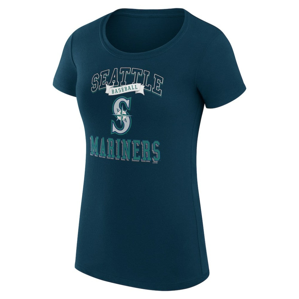 MLB Seattle Mariners G-III 4Her by Carl Banks Women's Super-Slim Fit Lightweight Team Logo Graphic T-Shirt