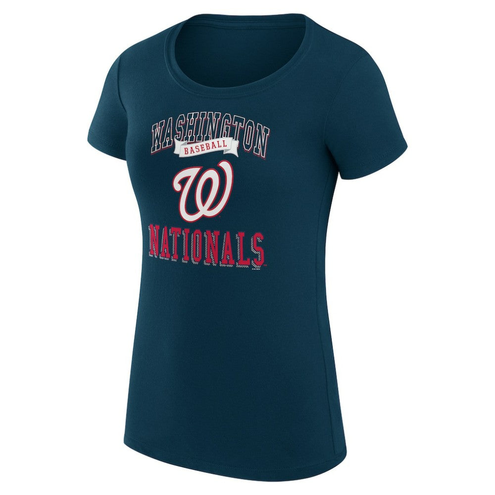 MLB Washington Nationals G-III 4Her by Carl Banks Women's Super-Slim Fit Lightweight Team Logo Graphic T-Shirt