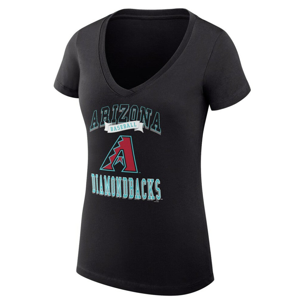 MLB Arizona Diamondbacks G-III 4Her by Carl Banks Women's Super-Slim Fit Lightweight Team Logo Graphic V-Neck T-Shirt