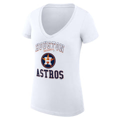 MLB Houston Astros G-III 4Her by Carl Banks Women's Super-Slim Fit Lightweight Team Logo Graphic V-Neck T-Shirt
