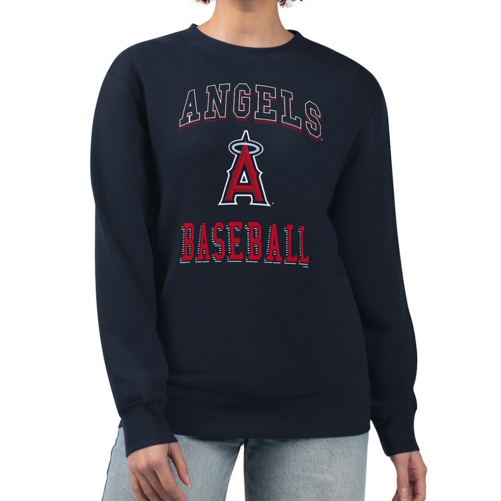 MLB Los Angeles Angels G-III 4Her by Carl Banks Women's Team Logo Graphic Tri-Blend Fleece Pullover Sweatshirt