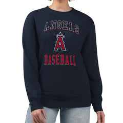 MLB Los Angeles Angels G-III 4Her by Carl Banks Women's Team Logo Graphic Tri-Blend Fleece Pullover Sweatshirt