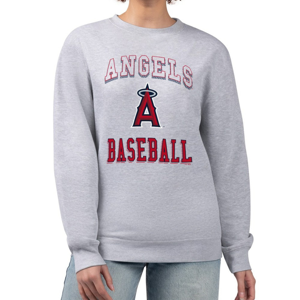 MLB Los Angeles Angels G-III 4Her by Carl Banks Women's Team Logo Graphic Tri-Blend Fleece Pullover Sweatshirt