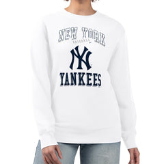 MLB New York Yankees G-III 4Her by Carl Banks Women's Team Logo Graphic Tri-Blend Fleece Pullover Sweatshirt
