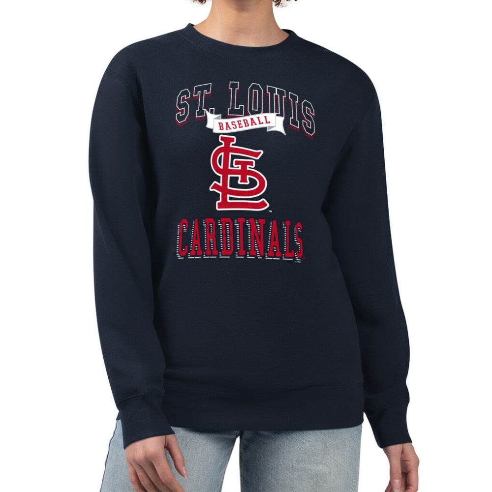 MLB St. Louis Cardinals G-III 4Her by Carl Banks Women's Team Logo Graphic Tri-Blend Fleece Pullover Sweatshirt