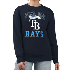 MLB Tampa Bay Rays G-III 4Her by Carl Banks Women's Team Logo Graphic Tri-Blend Fleece Pullover Sweatshirt
