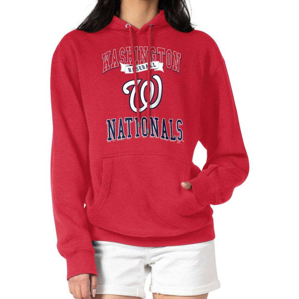 MLB Washington Nationals G-III 4Her by Carl Banks Women's Team Logo Graphic Fleece Pullover Hoodie