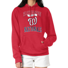 MLB Washington Nationals G-III 4Her by Carl Banks Women's Team Logo Graphic Fleece Pullover Hoodie