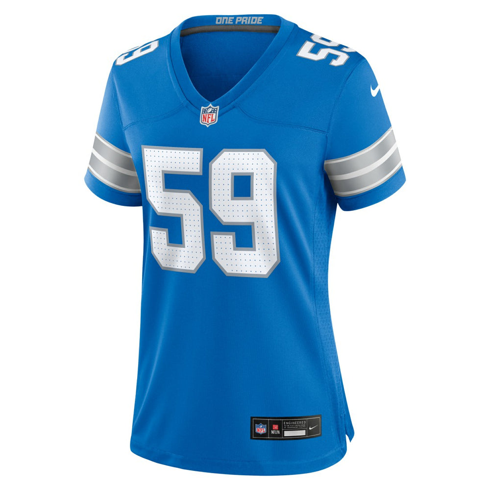 Giovanni Manu  Women's Team Game Jersey - Detroit Lions