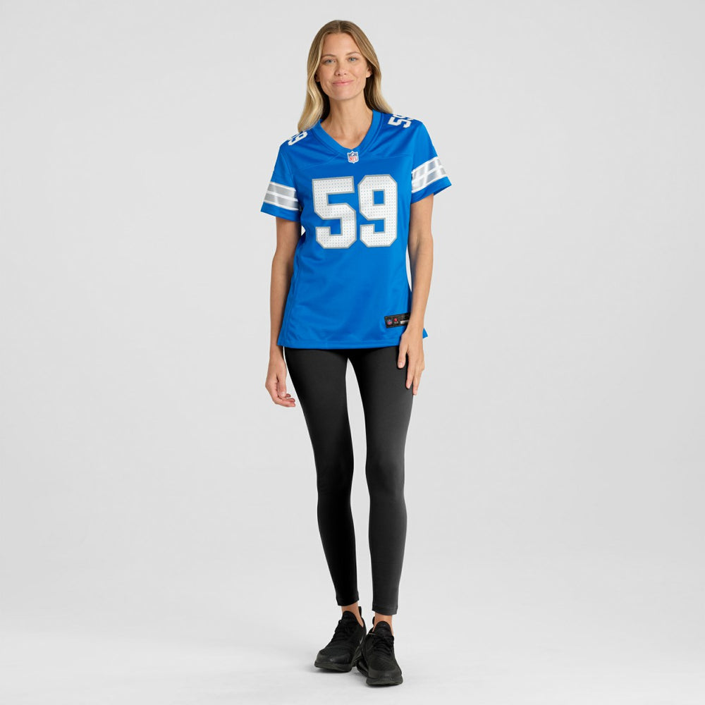Giovanni Manu  Women's Team Game Jersey - Detroit Lions